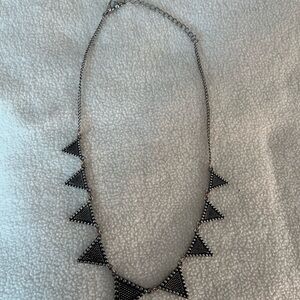 Elegant Silver Triangle Necklace